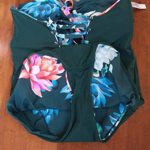Anthropologie Maeve Keyhole One-Piece Swimsuit, Size L - Picture 9 of 12